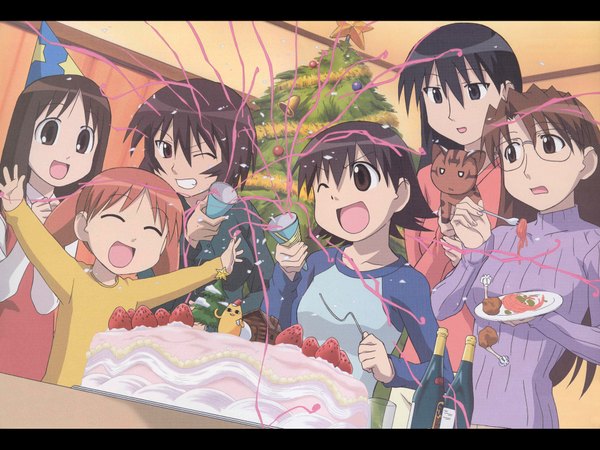 Anime picture 1920x1440 with azumanga daioh j.c. staff kasuga ayumu mihama chiyo takino tomo sakaki kagura (azumanga) mizuhara koyomi highres girl