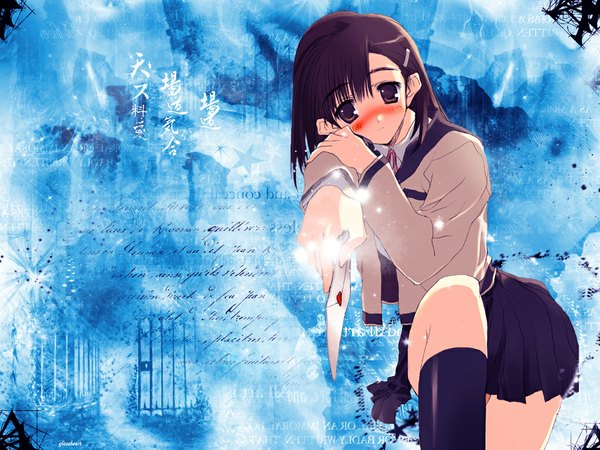 Anime picture 1024x768 with blush tagme