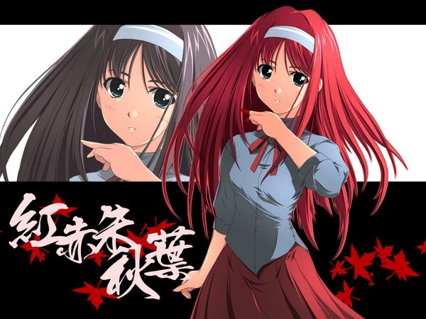 Anime picture 1024x768 with shingetsutan tsukihime type-moon toono akiha tagme