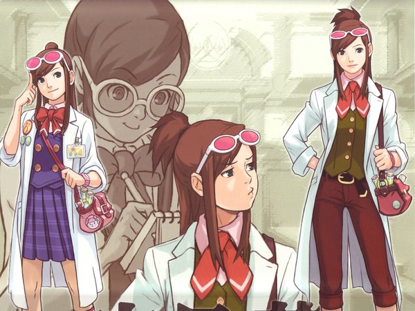 Anime picture 1600x1200 with ace attorney ema skye tagme