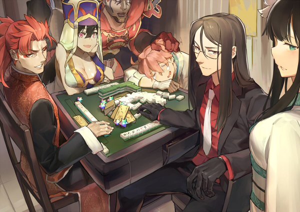 Anime picture 1200x848 with fate (series) fate/grand order fate/zero fate/extra waver velvet lord el-melloi ii xuangzang sanzang (fate) romani akiman li shuwen (fate/grand order) assassin (fate/extra) jing ke (fate/grand order) berserker (fate/extra) bianyuanqishi long hair fringe short hair breasts light erotic black hair hair between eyes