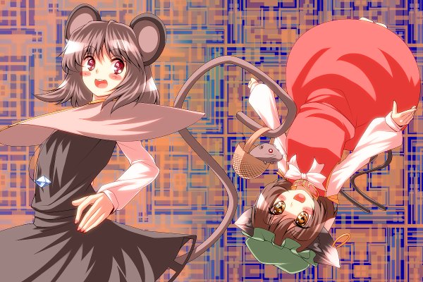 Anime picture 1200x800 with touhou chen nazrin animal ears girl