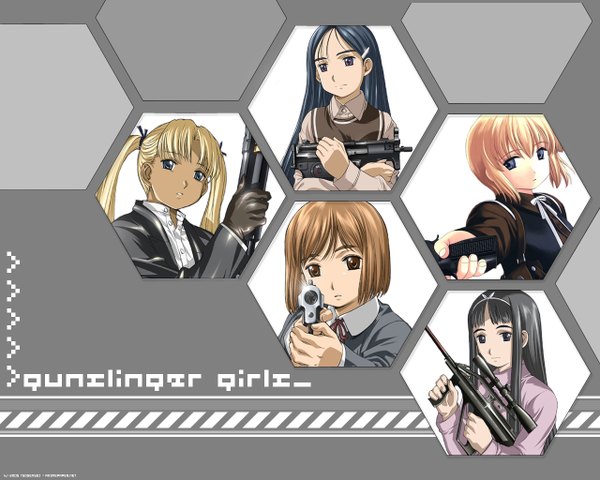 Anime picture 1280x1024 with gunslinger girl madhouse triela henrietta (gunslinger girl) rico claes angelica
