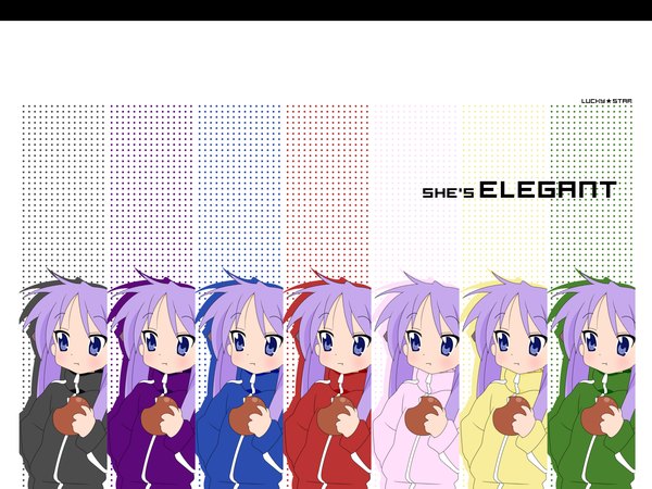 Anime picture 1600x1200 with lucky star kyoto animation hiiragi kagami white background girl