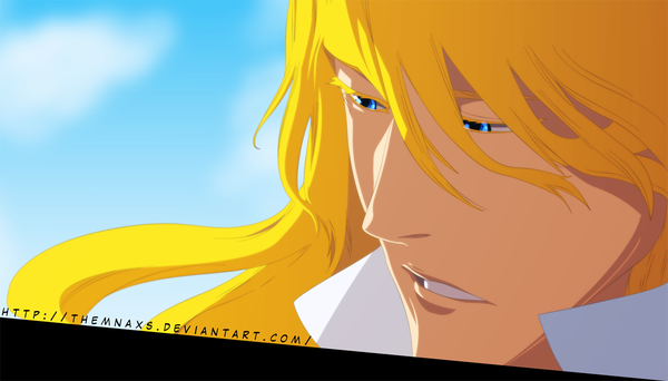 Anime picture 1200x684 with bleach studio pierrot stern ritter themnaxs single long hair blue eyes blonde hair wide image sky cloud (clouds) coloring portrait close-up face boy
