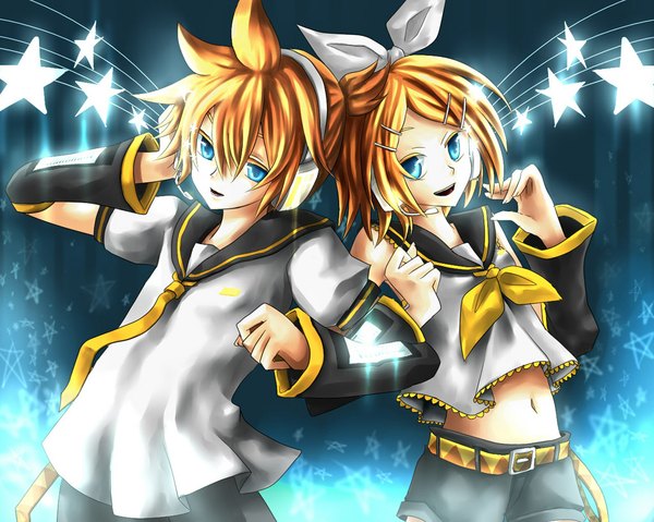 Anime picture 1024x819 with vocaloid kagamine rin kagamine len girl tagme
