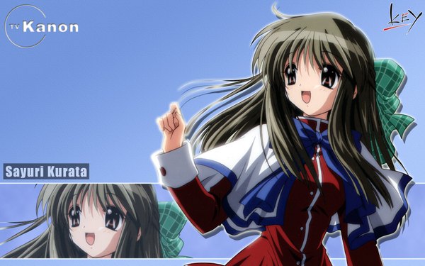 Anime picture 1920x1200 with kanon key (studio) kurata sayuri highres wide image half updo girl