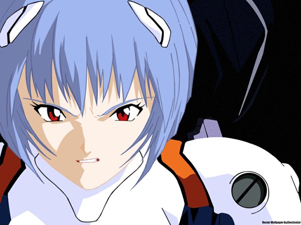 Anime picture 1024x768 with neon genesis evangelion gainax ayanami rei close-up vector