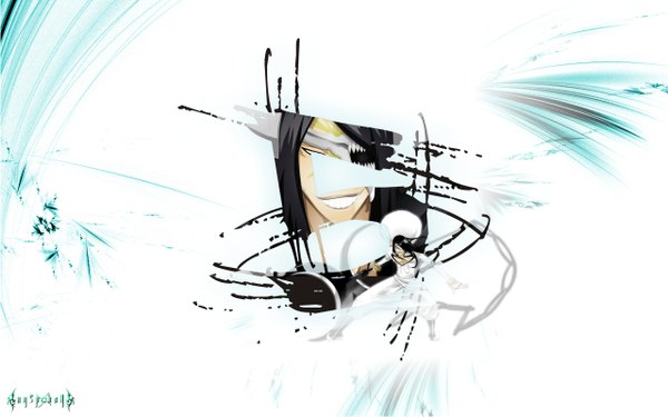 Anime picture 2560x1600 with bleach studio pierrot nnoitra jiruga highres smile wide image white background espada arrancar