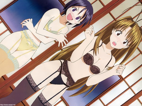 Anime picture 1280x960 with love hina narusegawa naru maehara shinobu light erotic girl