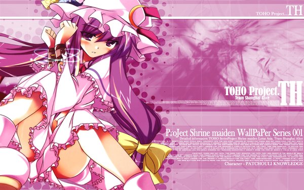 Anime picture 1680x1050 with touhou patchouli knowledge ibuki pon wide image girl