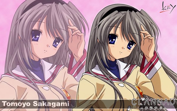 Anime picture 1920x1200 with clannad key (studio) sakagami tomoyo highres wide image copyright name girl