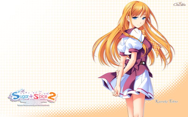 Anime picture 1920x1200 with sugar+spice 2 (game) tagme (character) single highres blue eyes blonde hair wide image girl serafuku tohno kaoruko
