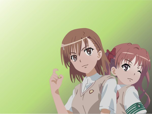 Anime picture 1600x1200 with to aru kagaku no railgun j.c. staff misaka mikoto multiple girls girl 2 girls tagme