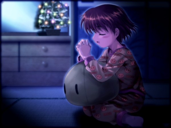 Anime picture 1280x960 with clannad key (studio) okazaki ushio mutsuki (moonknives) christmas dango daikazoku