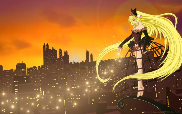 Anime picture 2560x1600 with chobits chii highres wide image signed vector