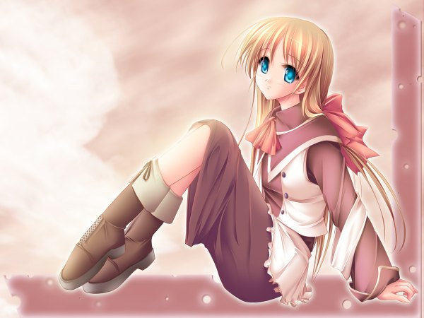Anime picture 1200x900 with blue eyes girl tagme