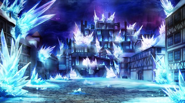 Anime picture 1280x720 with madou koukaku eushully wide image game cg no people crystal house castle