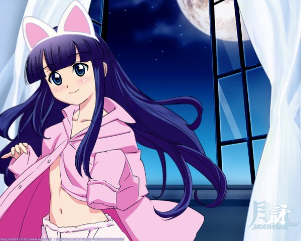 Anime picture 1280x1024 with tsukuyomi moon phase hazuki tagme