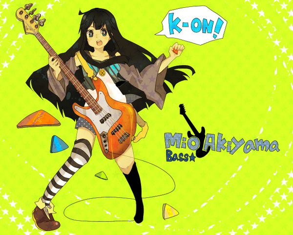 Anime picture 1280x1024 with k-on! kyoto animation akiyama mio guitar tagme