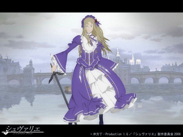 Anime picture 1024x768 with le chevalier d'eon d'eon de beaumont wallpaper crossdress sword tagme