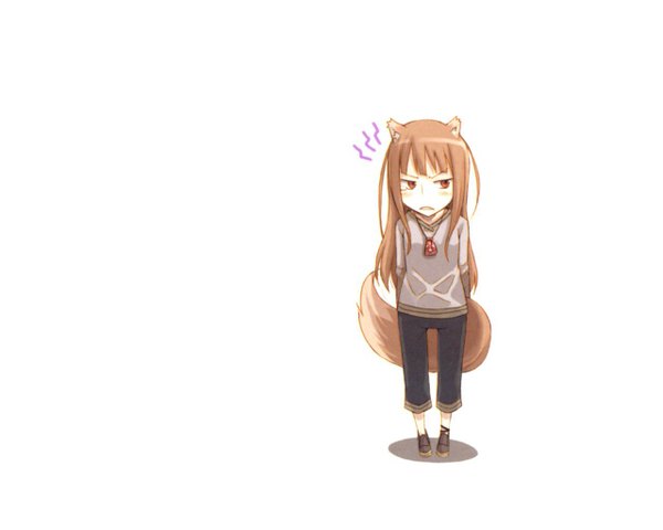 Anime picture 1280x1024 with spice and wolf horo white background tagme