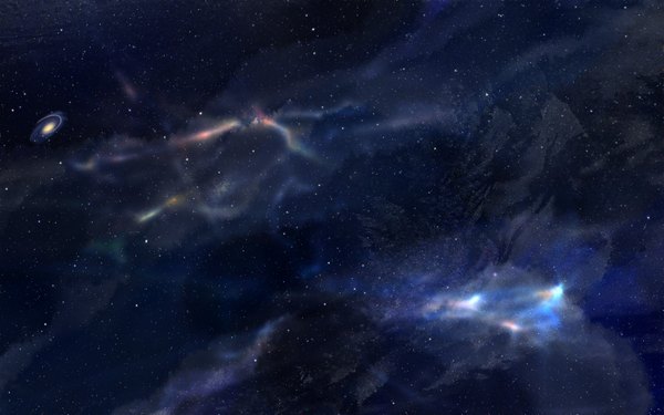 Anime picture 1920x1200 with original suika m highres wide image sky night no people scenic space star (stars) galaxy