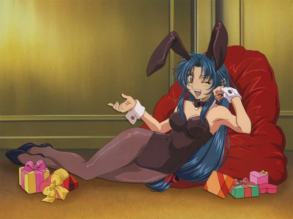Anime picture 1334x1000 with full metal panic! gonzo chidori kaname bunny girl girl bunnysuit