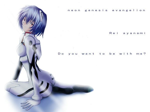 Anime picture 1024x768 with neon genesis evangelion gainax ayanami rei white background tagme