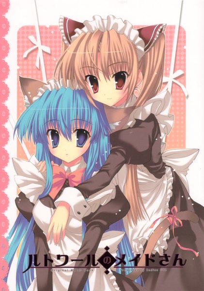 Anime picture 2121x3019 with mitha tall image highres animal ears tail cat ears maid