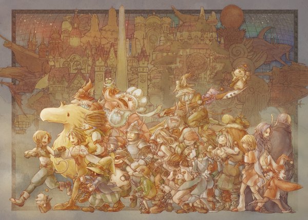 Anime picture 2774x1985 with final fantasy final fantasy ix square enix moogle zidane tribal chocobo kuja mikoto garnet til alexandros xvii freya crescent eiko carol beatrix quina quen vivi ornitier adelbert steiner artemicion baku blank brahne raza alexandros xvi cinna