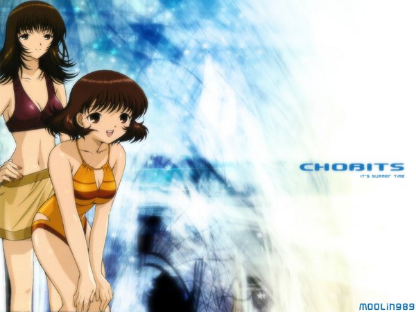 Anime picture 1024x768 with chobits oomura yumi shimizu takako swimsuit tagme