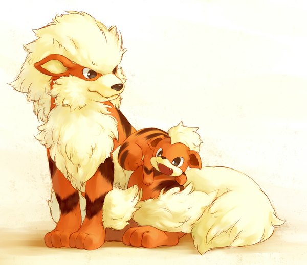 Anime picture 1039x899 with pokemon nintendo arcanine growlithe simple background white background no people gen 1 pokemon animal pokemon (creature)