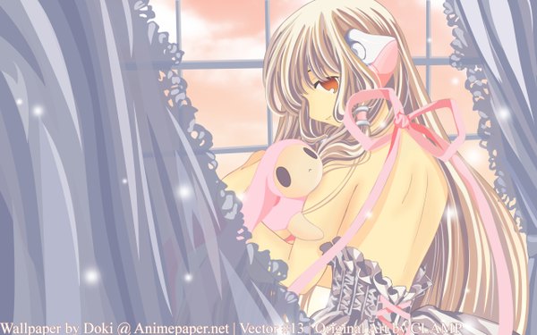 Anime picture 2560x1600 with chobits clamp chii atashi (chobits) highres wide image signed vector