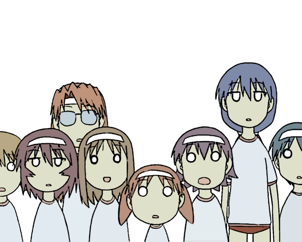 Anime picture 1280x1024 with azumanga daioh j.c. staff kasuga ayumu mihama chiyo takino tomo sakaki kagura (azumanga) mizuhara koyomi girl