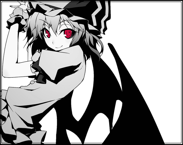 Anime picture 1510x1195 with touhou remilia scarlet transparent background multicolored girl