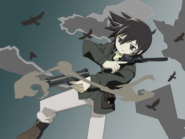 Anime picture 1600x1200 with kino no tabi kino (kino no tabi) tagme