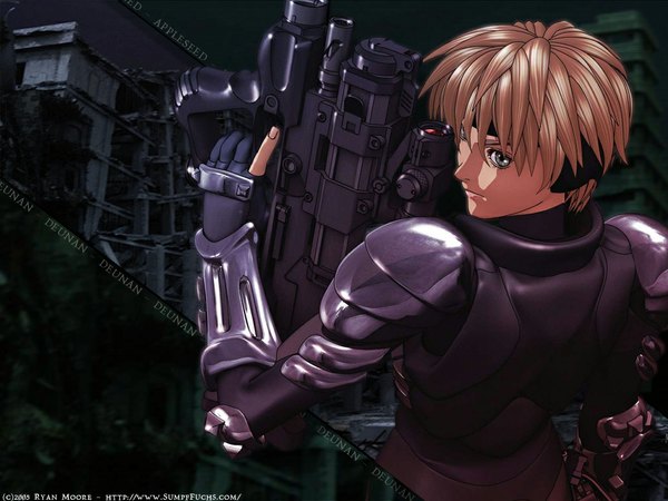 Anime picture 1024x768 with appleseed deunan knute gun tagme