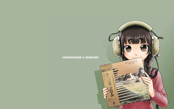 Anime picture 1440x900 with original headphone + musume ootsuka mahiro wide image headphones tagme