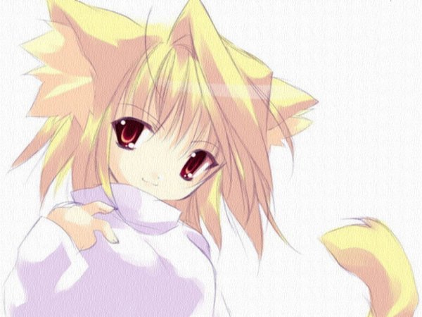 Anime picture 1280x960 with shingetsutan tsukihime type-moon arcueid brunestud animal ears cat girl girl