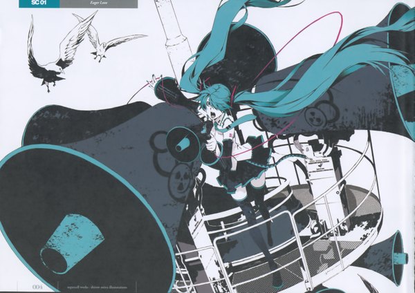 Anime picture 6010x4252 with vocaloid koi wa sensou (vocaloid) hatsune miku miwa shirow highres girl