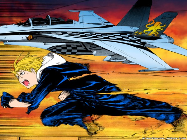 Anime picture 1600x1200 with air gear toei animation mikura kazuma aircraft airplane tagme