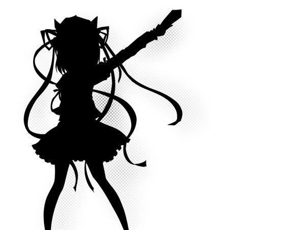 Anime picture 1600x1200 with touhou shikieiki yamaxanadu tagme (artist) white background monochrome girl skirt ribbon (ribbons) rod of remorse