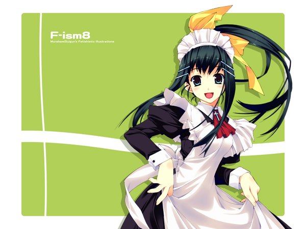 Anime picture 1600x1200 with f-ism murakami suigun maid ribbon (ribbons) tagme