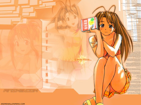 Anime picture 1280x960 with love hina narusegawa naru girl book (books) tagme