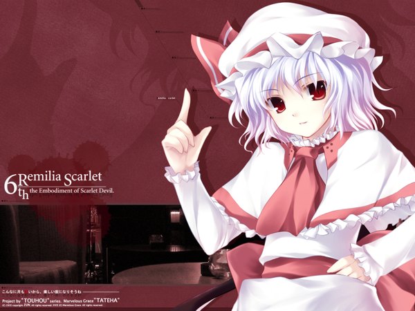 Anime picture 1600x1200 with touhou remilia scarlet tateha (marvelous grace) girl tagme