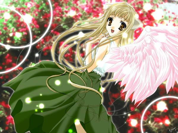 Anime picture 1024x768 with animal ears cat girl angel girl wings