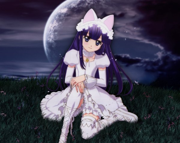 Anime picture 1237x982 with tsukuyomi moon phase hazuki vampire tagme