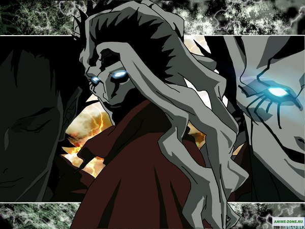 Anime picture 1024x768 with ergo proxy vincent law black hair glowing glowing eye (eyes) boy mask