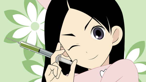 Anime picture 3000x1688 with sayonara zetsubou sensei shaft (studio) kitsu chiri highres wide image